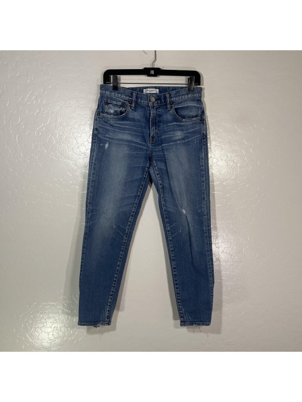 MOUSSY VINTAGE Jeans Womens 28 Blue Med Wash Slim Skinny Distressed 28x25 Denim